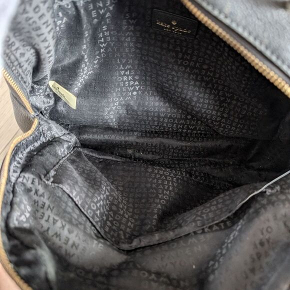 Kate Spade Larchmont Avenue Black Pebbled Leather Backpack - Picture 9 of 13